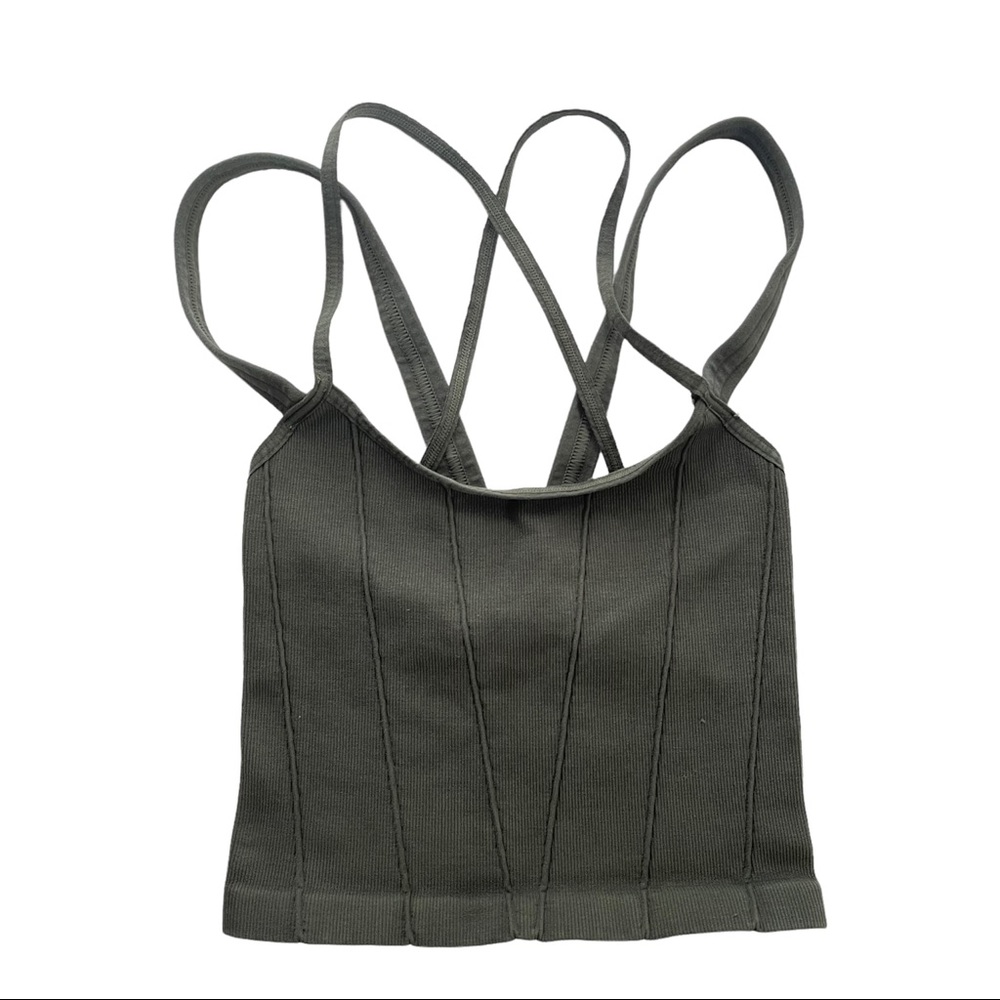 Free People Green Tank Top